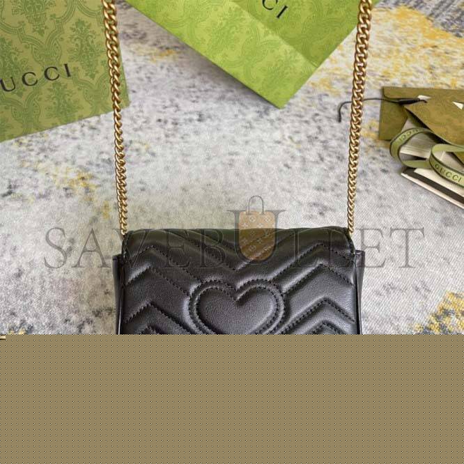 g*u*i marmont matelasse leather S*per mini bag 476433  (19.5*10.2*5.1cm)